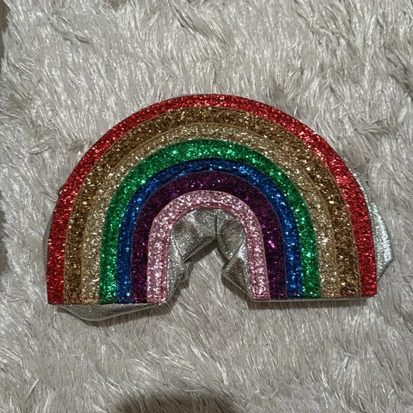 Bari Lynn accessories rainbow shoulder bag with sparkly design - Picture 2 of 4